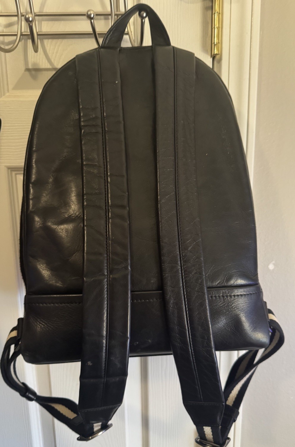 Bally Black Backpack Men Adjustable Strap Zip Clo… - image 5