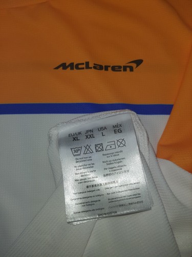 Mclaren Renault Shirt Mens F1 Racing DELL Hilton Pirelli size XL - Picture 7 of 9