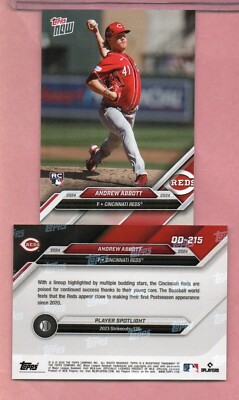 Andrew Abbott 2024 Topps NOW Road To Opening Day RC Reds #215