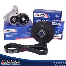 Harmonic Balancer Serpentine Belt Component Kit for 2002-2006 Honda CR-V 2.4L L4