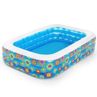Aufblasbar Planschbecken Schwimmbecken Kinderbecken Badespaß 229 X 152 X 56Cm