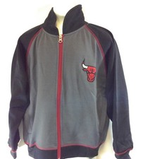 NEW Boys Kids Youth NBA Exclusive Collection Chicago Bulls Stitched Grey Jacket
