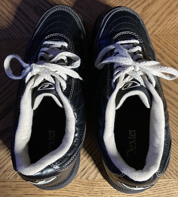 Dexter turbo 2 Slide Rite men’s bowling shoes Black with Cream Laces size 7 Dexter Turbo Pro Bowling Shoes Black/Cream | FREE SHIPPING  main image 3