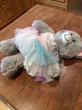 Build A Bear Gray Cat Kitten Plush Dressed In Ballerina outfit. Soft 17  
