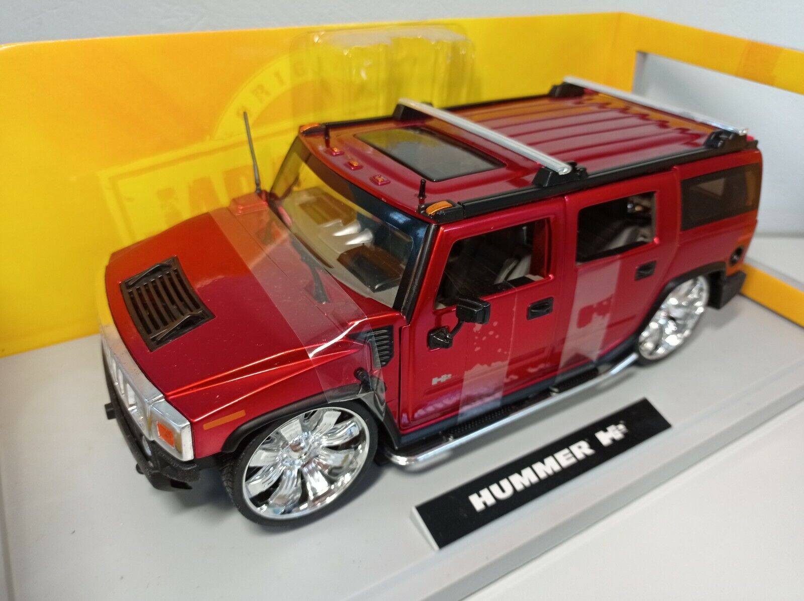 RARE JADA DUB CITY 1:18 HUMMER H2 RED - 63032