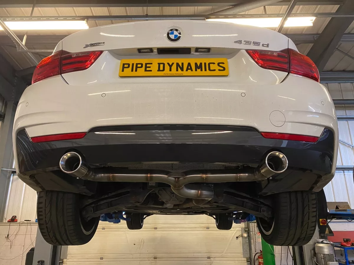 PIPE DYNAMICS BMW 435D F32 F33 F36 DUAL EXIT CONVERSION BACK BOX