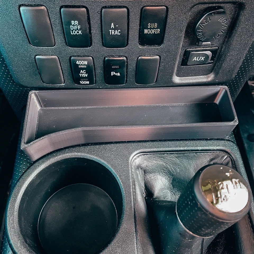 Toyota FJ Cruiser Bandeja / Contenedor de la consola central delantera 2007 -2014 (PETG) (Auto) Foto 3 de 4