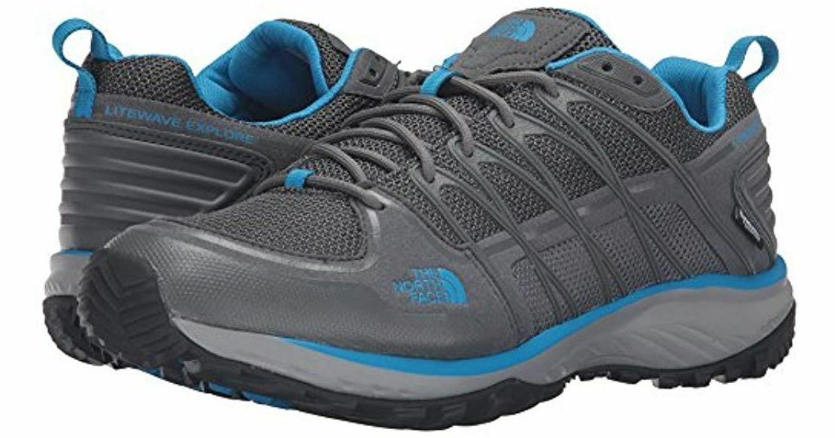 North Face Men Litewave Explore Waterproof Shoes - 11.5 - Gray