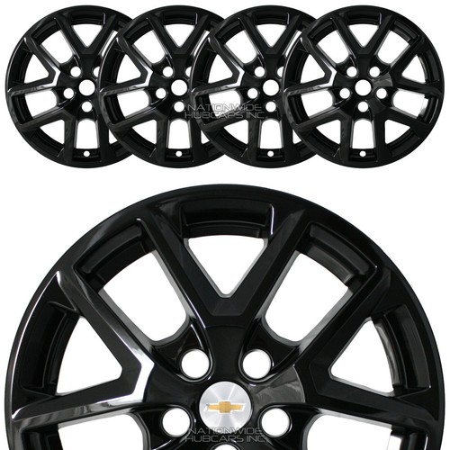 4 fit Chevy Equinox LS LT 202223 Black 17" Wheel Skins Hub Caps Full