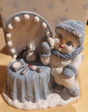 2001 The Encore Group Snowbuddies Aunt Crystal w/makeup  Vanity Snowman Figurine