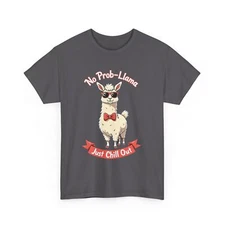 Funny Llama T-Shirt - 'No Prob-Llama' Chill Out Cartoon Graphic Tee