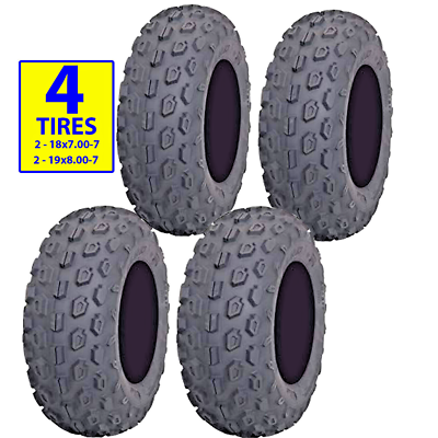 FOUR ATV TIRES you get (2) 19x8.00-7 & (2) 18x7.00-7 DURO Thrasher