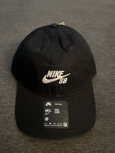 New Nike SB Club Hat Black (HF7278-010) Size M/L Adjustable Ships Free