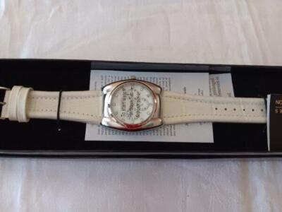 NIB Joan Rivers Watch White Leather Band Chronograph  display picture 1