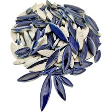 Yoziemq 500G/1.1Lb Willow Leaf Petal Shape Ceramic Mosaicirregular Mosaic