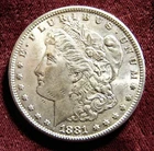 1881-S MORGAN DOLLAR,