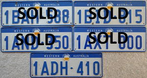 Western Australia license plate - sunset base