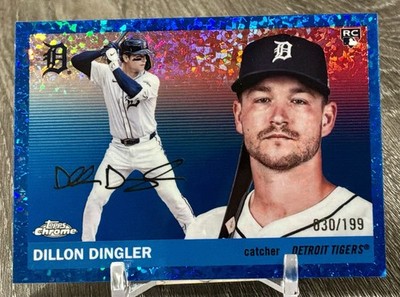 Dillon Dingler (RC) - 2025 Topps Chrome Platinum - Blue Mini Diamond 30/199 #292
