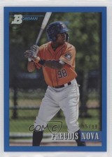 2021 Bowman Heritage Prospects Blue Chrome Refractor 55/99 Freudis Nova 0m4q