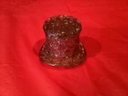 Vintage Fenton Glass Amethyst Daisy And Button Top Hat Toothpick Holder Vase