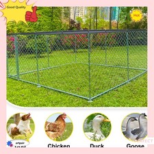 10FT Outdoor Pet Dog Run House Kennel Shade Cage Enclosure with Cover Playpen