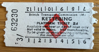 1 BTC [M] RED DIAMOND PAPER MACHINE PLATFORM TICKET 63230 KETTERING