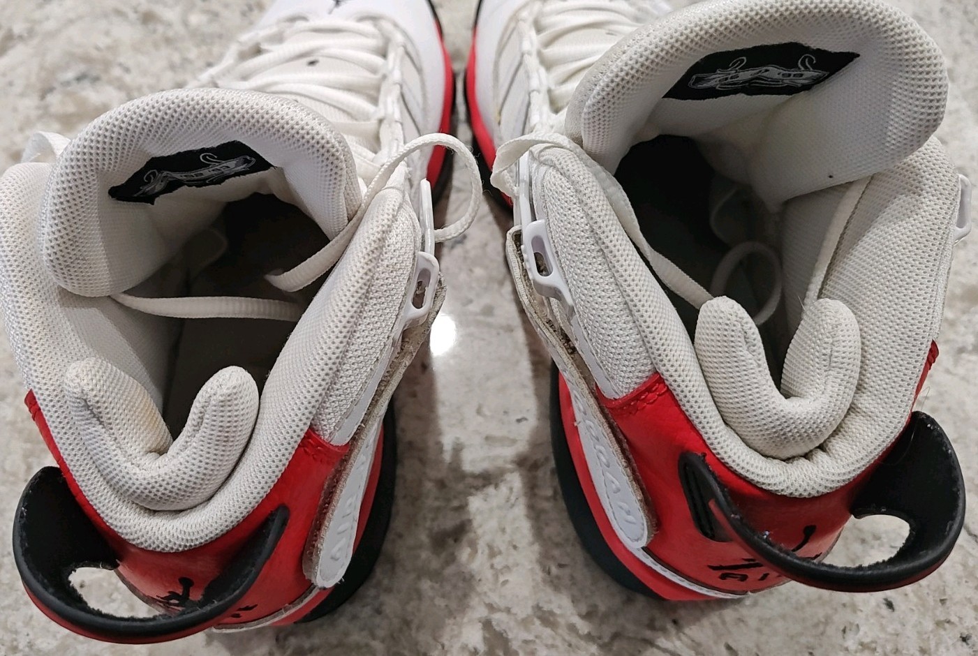 Air Jordan 6 Rings Cherry Basketball Shoes White And Red Size 6 Youth thumbnail 6