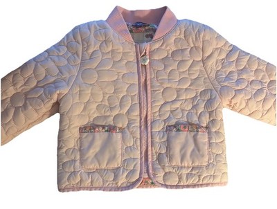 Sergent Major Baby Quilted Jacket Pink Floral 6 Months Puffer Spring Full Zip