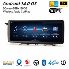 12,3" 128GB Android 14 CarPlay Autoradio NAVI Mercedes GLK Klasse X204 2009-2012