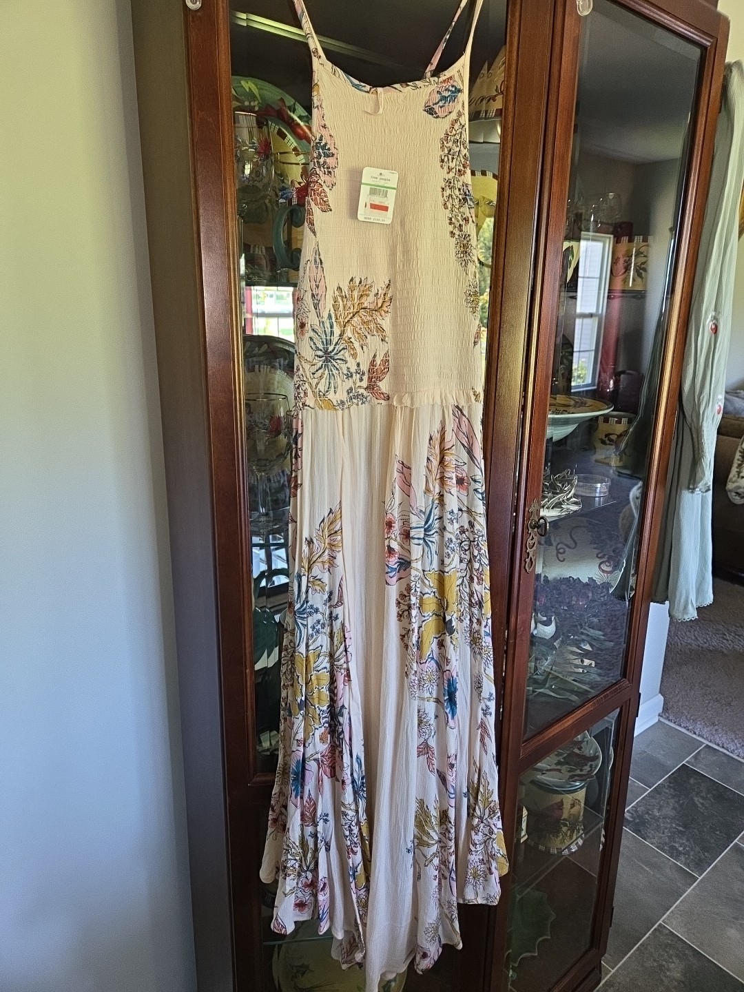 Free People Women's Midi Dress Floral Smocked Top NwT $108 Retail