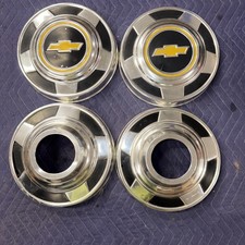Set 4 Chevy 1973-87 Truck 4x4 Dog Dish 10.5 Hubcaps Chevrolet Squarebody 265