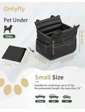 Dog Cat Pet Car Seat with Travel Booster/Safety Leash for Dogs up to 25 pounds