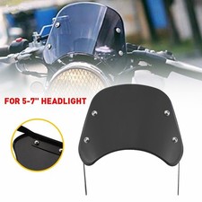 Universal Motorcycle Windshield Wind Deflector Windscreen Motorbike 5"-7" Smoke