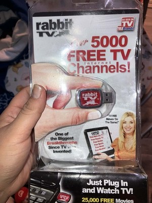 Rabbit TV USB Streaming Stick Access 5000+ Online Channels & Shows Plug & Watch