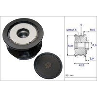 INA 535 0188 10 Generatorfreilauf FüR Opel Saab Riemenscheibe Antriebswelle