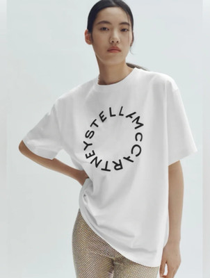 Stella McCartney H&M Women's White Logo T-Shirt Sz Small  NWT