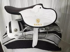 Patent Synthetic Race Exercise Horse Saddle Light Weight (Helmet Not Included) .