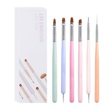 Nail Pens 6 Pieces Gel Carving Brush Double-Headed Manicure Rhinestone Tool