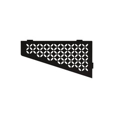 Schluter Systems Quadrilateral Corner Shelf-E - Floral Design - Matte Black - S