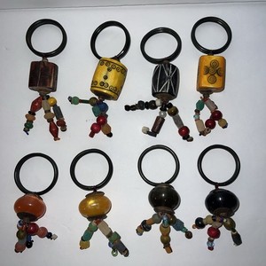 Two Sets Pier One Beaded Napkin Rings 8 Total