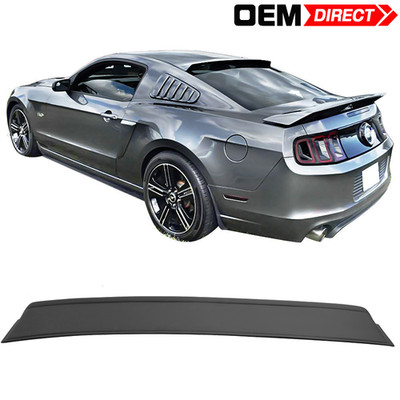 Fits 05-14 Ford Mustang Black Rear Roof Window Visor Sun Rain Guards Windshield