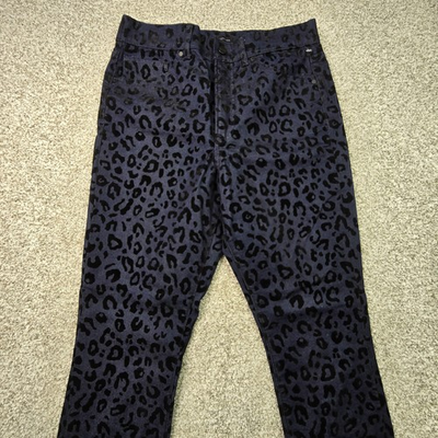 #ad #ad Express Jeans Womens 8S Dark Wash Blue High Rise Skinny Leopard Print Denim $19.99