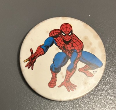 RAR - SPIDER-MAN MARVEL COMICS VINTAGE 1978 Rainbow Designs lizenzierte Pin ABZEICHEN