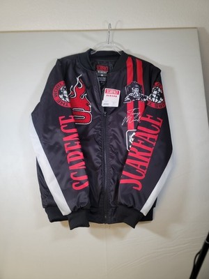 Reason Scarface Varsity Jacket Colorblock Black Red White Size Medium