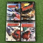 PS2 Burnout Racing Game Lot (4) Burnout 1 2 Revenge Dominator CIB Tested