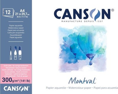 CANSON Zeichenpapierblock ''Montval'' DIN A4 300 g/qm 12 Blatt