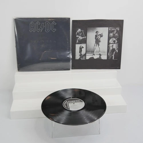 Vintage AC/DC Vinyl Record Back In Black Album Rock Atlantic 1980 Insert LP