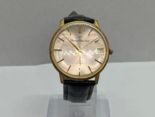 Citizen Diamond Flake Date 25 Jewels Hand Wind Watch 40mm 19mm Lug