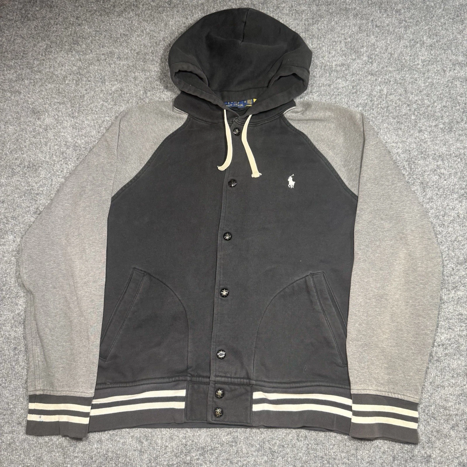 Polo Ralph Lauren Men's Fleece Hooded Baseball Jacket Size Medium