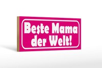 Holzschild Spruch 27X10 Cm Beste Mama Der Welt Holz Deko Schild Wooden Sign